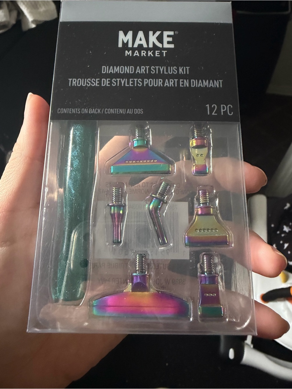 Makers Market Teal Handle with Iridescent Rainbow Tips Diamond Art Stylus Kit